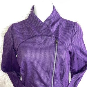 LULULEMON Dark Purple Precision Asymmetrical Zip Jacket 6